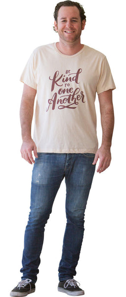 Be Kind to One Another Men's Short Sleeve T-Shirt in Cream