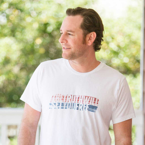 Truth Will Set You Free Men's Short Sleeve T-Shirt in White