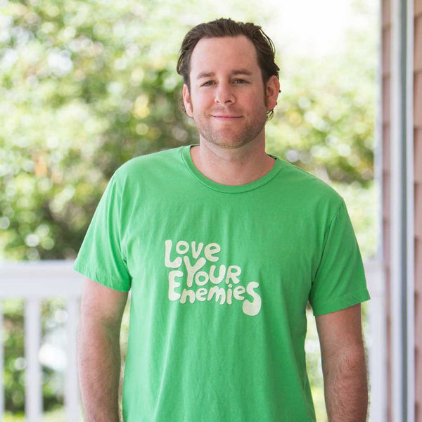 Love Your Enemies Men's Short Sleeve T-Shirt in Grass Green