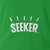 Artwork Detail of Seekerbrand Logo Men's Short Sleeve T-Shirt in Grass Green